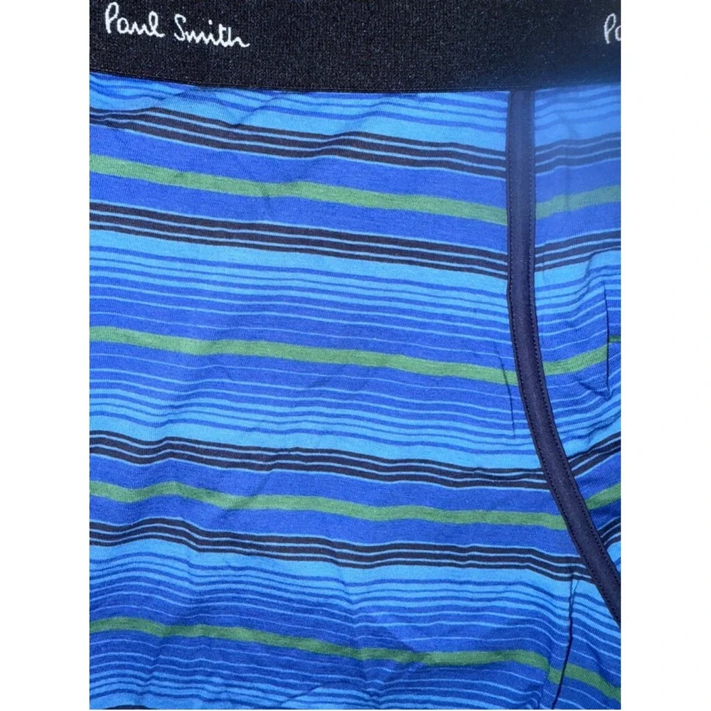 Paul Smith Mens‎ Size XXL Royal Blue Striped Boxer Briefs Trunk Striped New